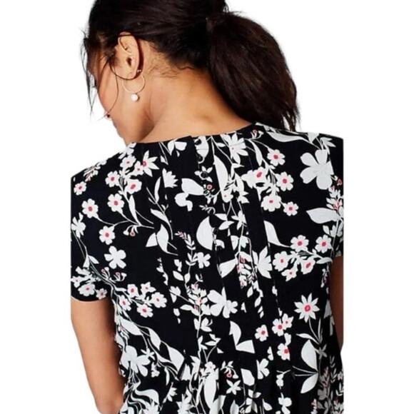 J.Jill Wearever Black&White Floral Shift Dress Sz.XL - Picture 4 of 15